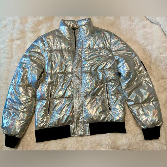 Forever 21 Metallic Puffer - Picture 4 of 7